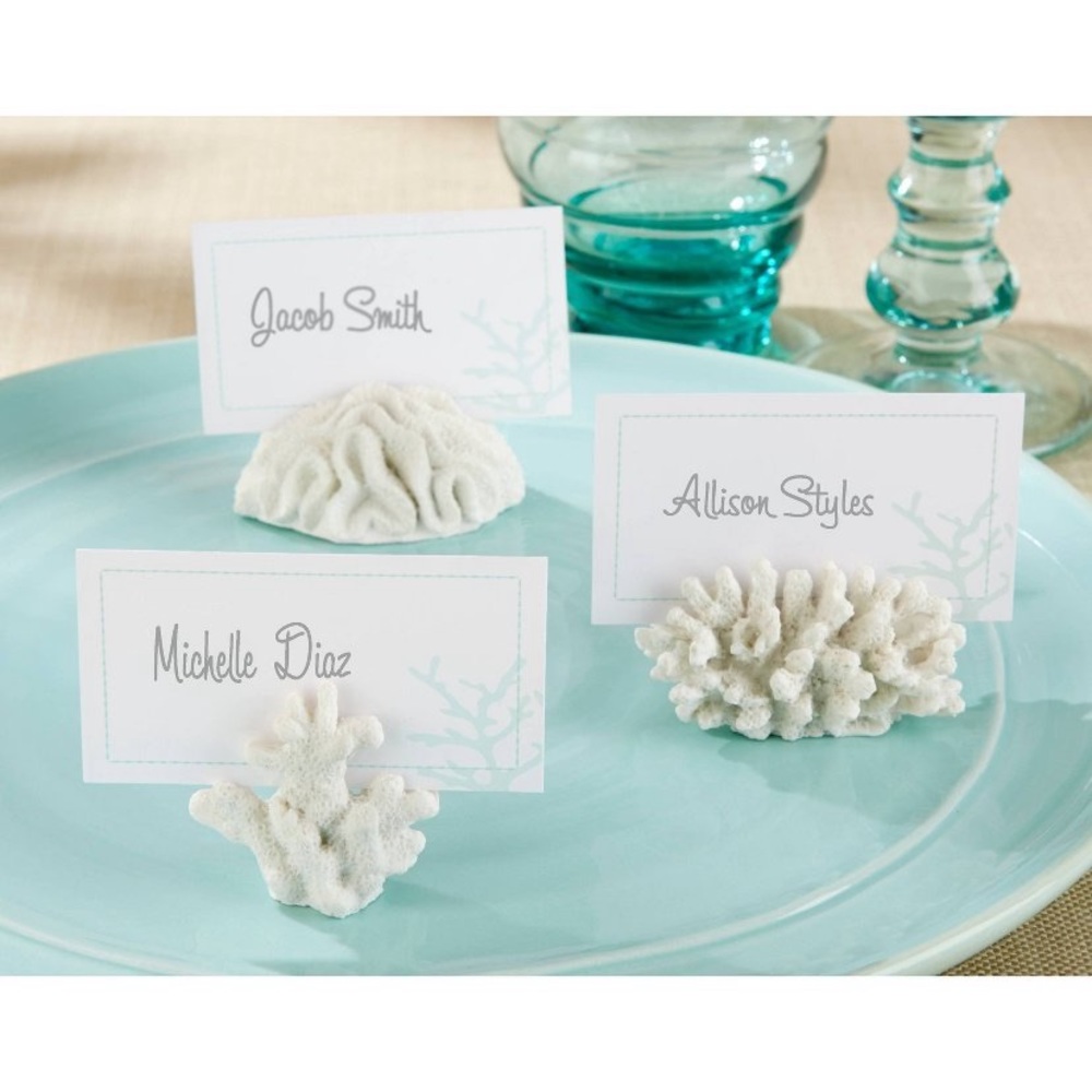 Kate aspen coral reef place card holders wedding